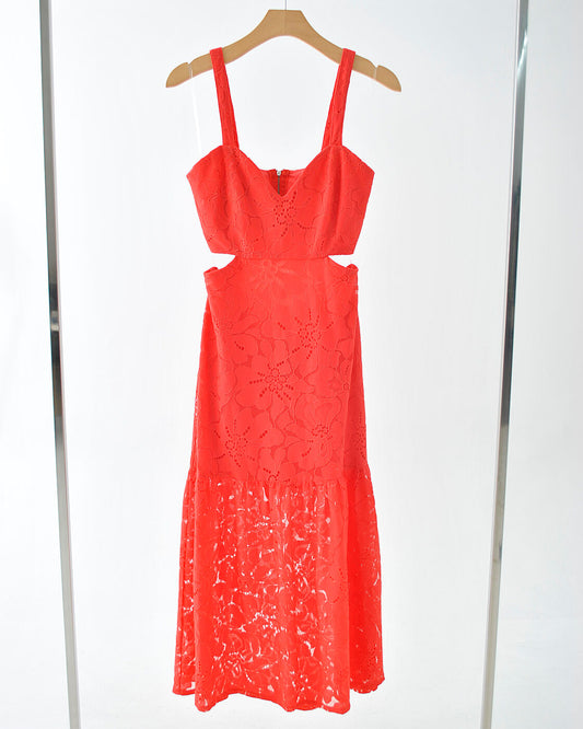 Vestido Renda Midi