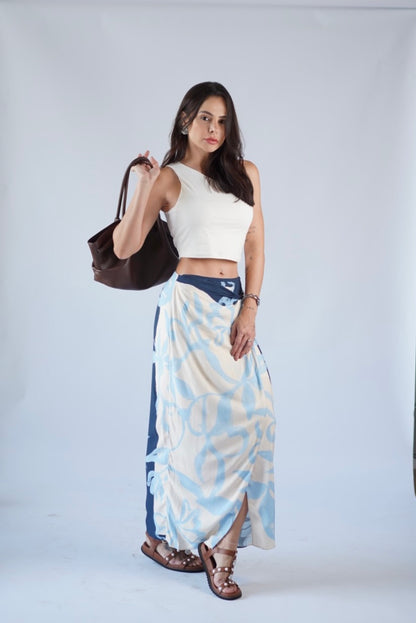 Saia Estampa Azul