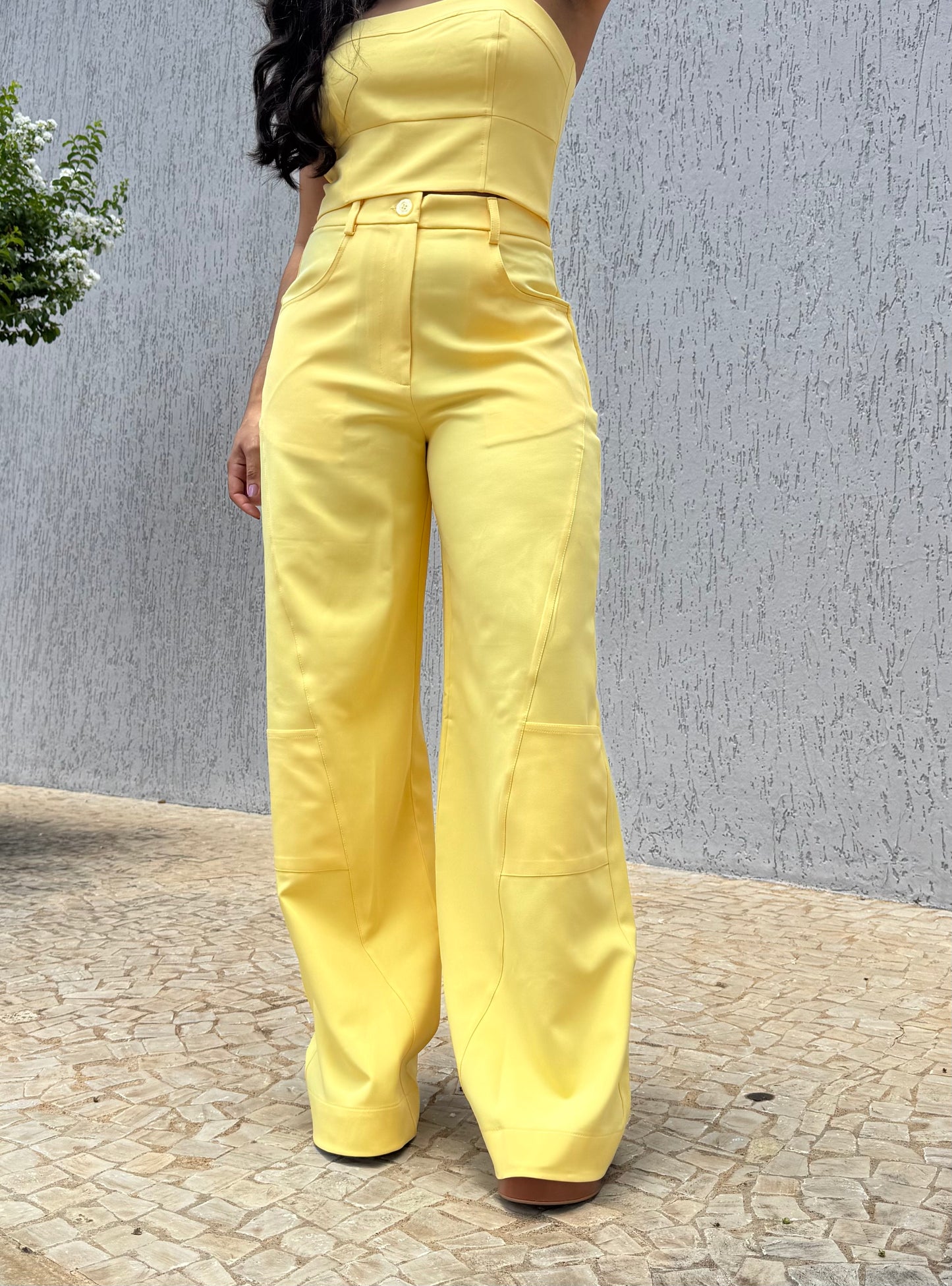 Conjunto Cropped e Calça
