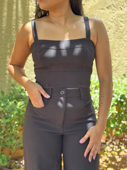Conjunto Cropped e Calça
