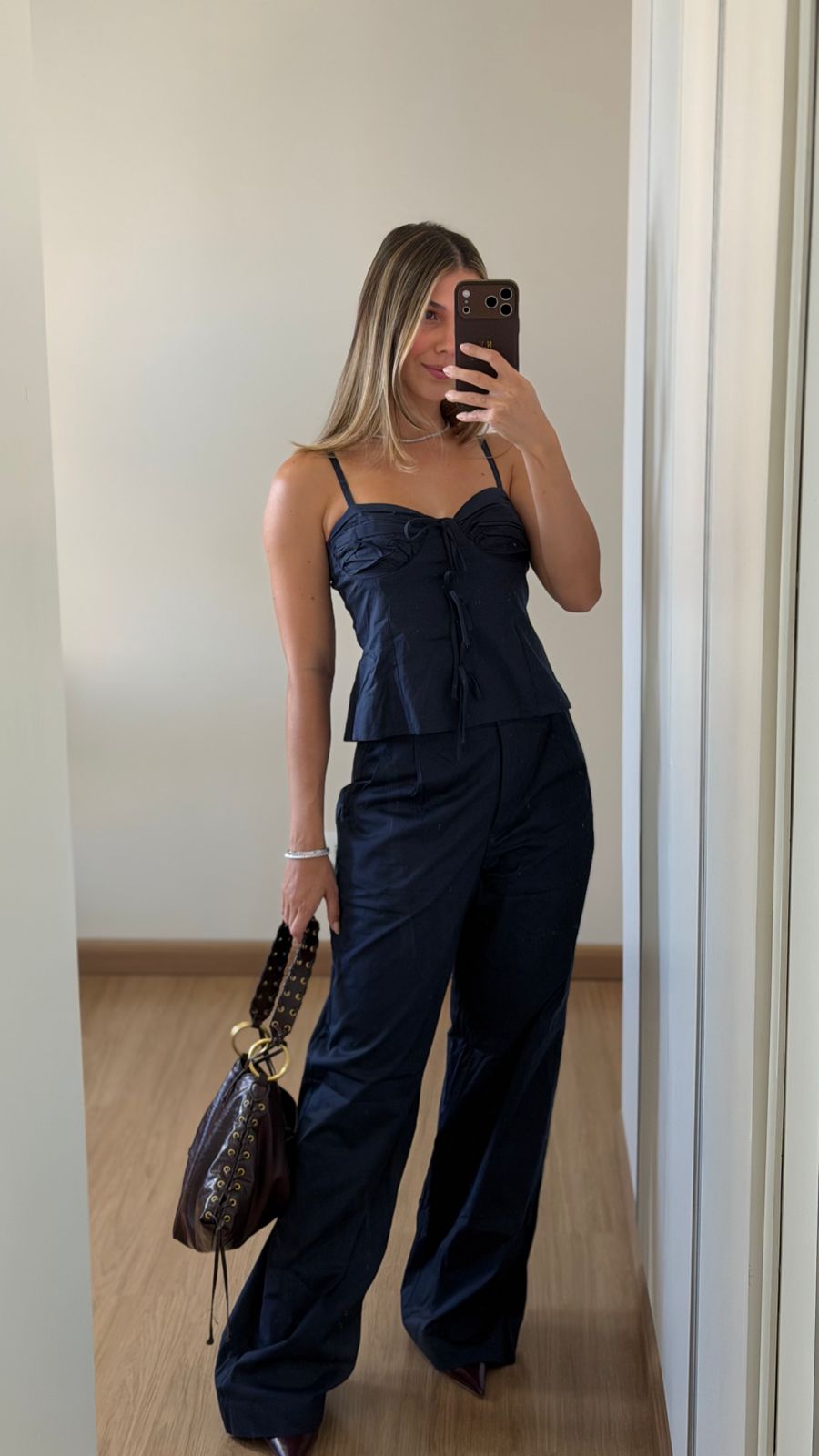 Conjunto Tricoline Azul-Marinho