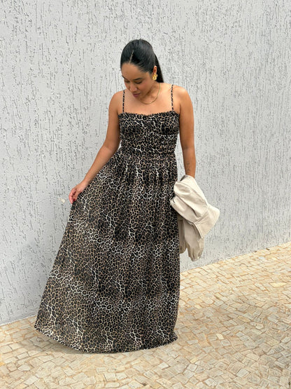 Vestido Longo Onça