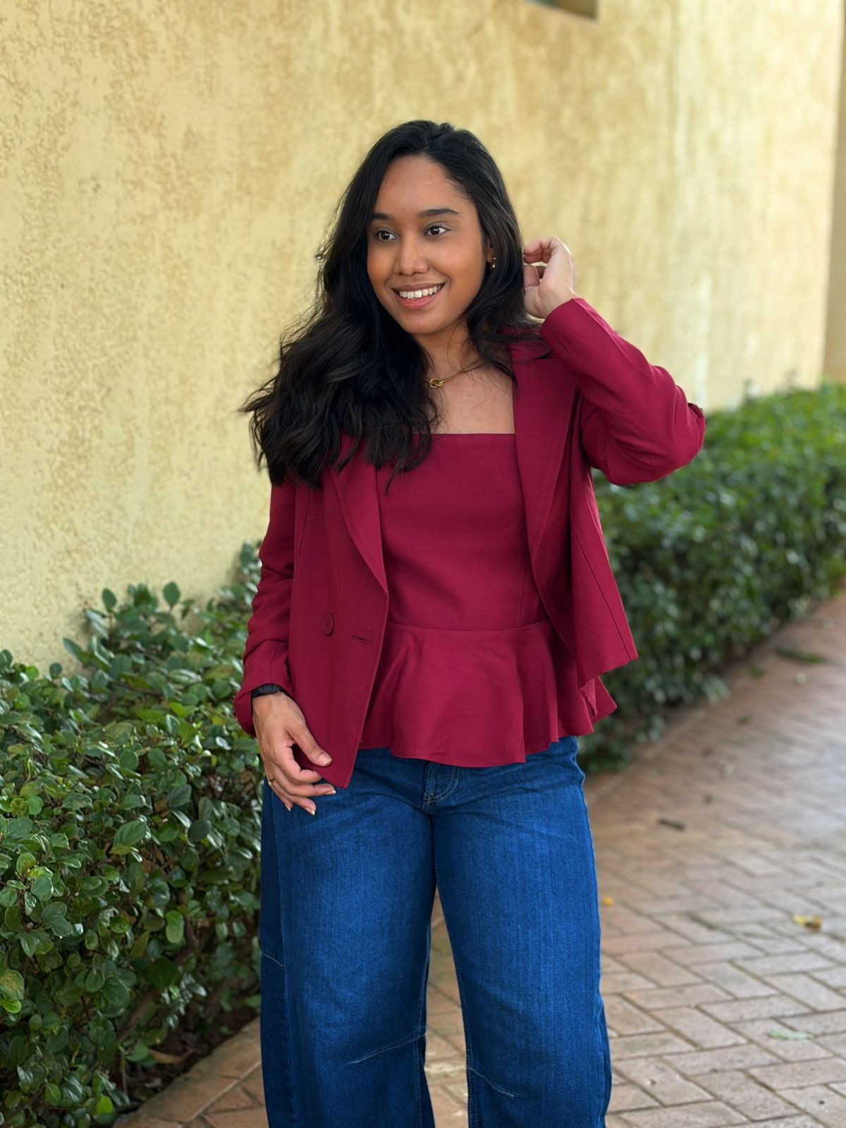 Blazer Curto Burgundy