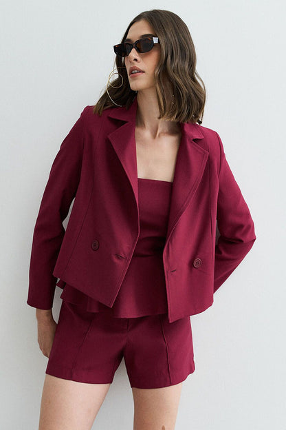 Blazer Curto Burgundy