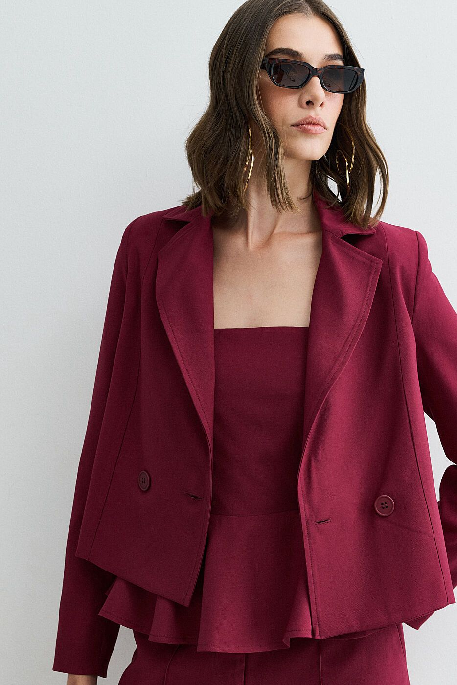 Blazer Curto Burgundy