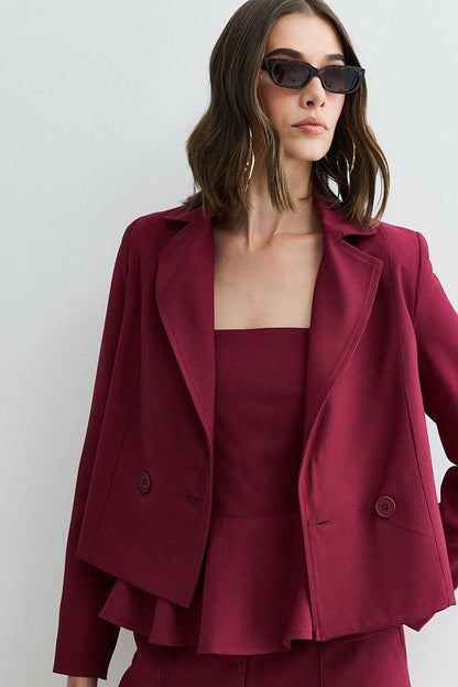 Blazer Curto Burgundy