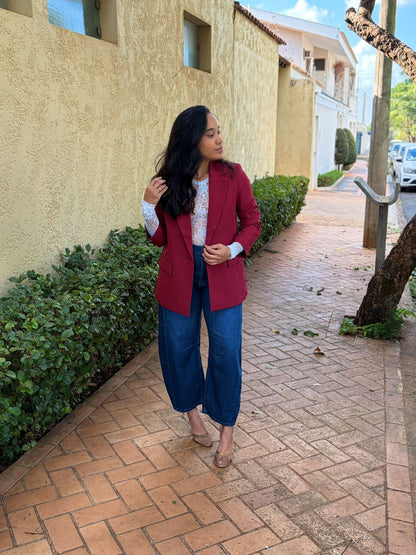 Max Blazer Burgundy