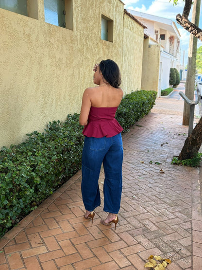 Calça Jeans Barrel