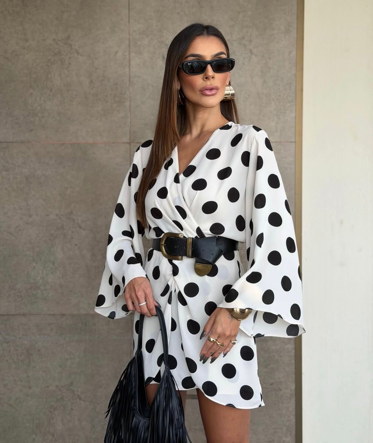 Vestido Curto de Poá