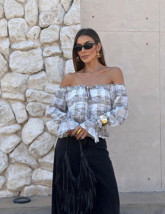 Blusa Cigana Xadrez