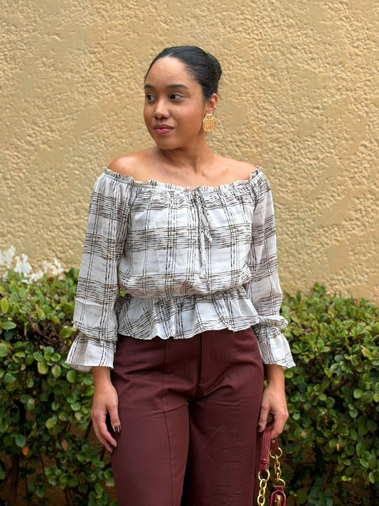 Blusa Cigana Xadrez