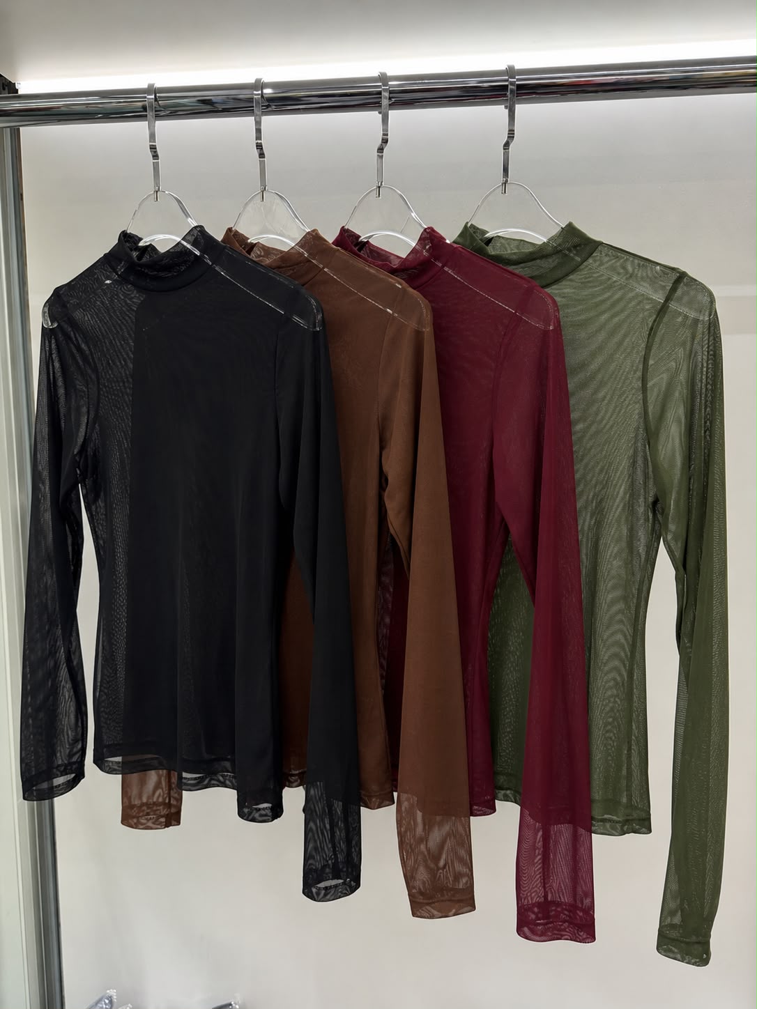 Blusa Tule Manga Longa