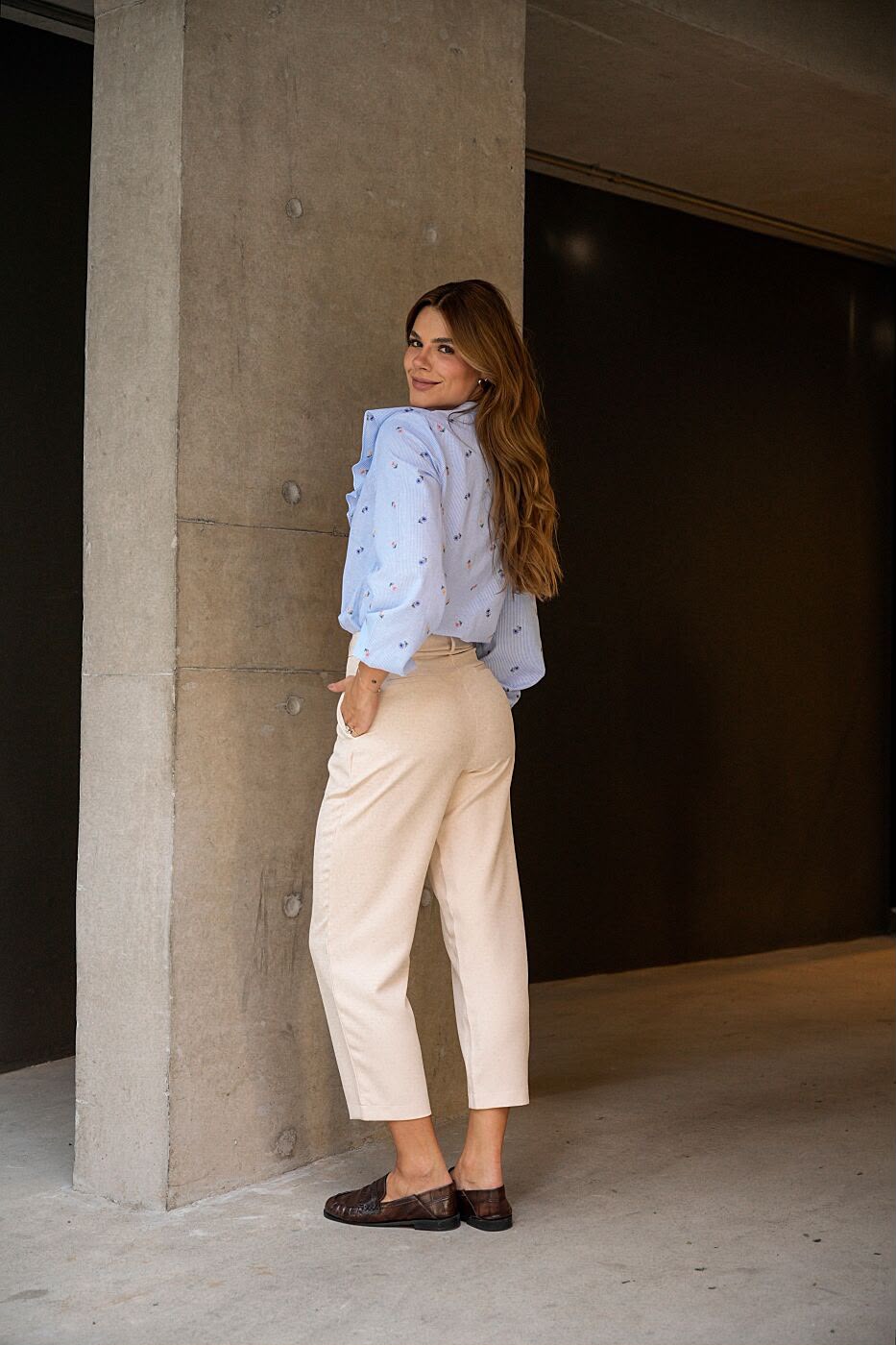 Calça Cenoura Creme