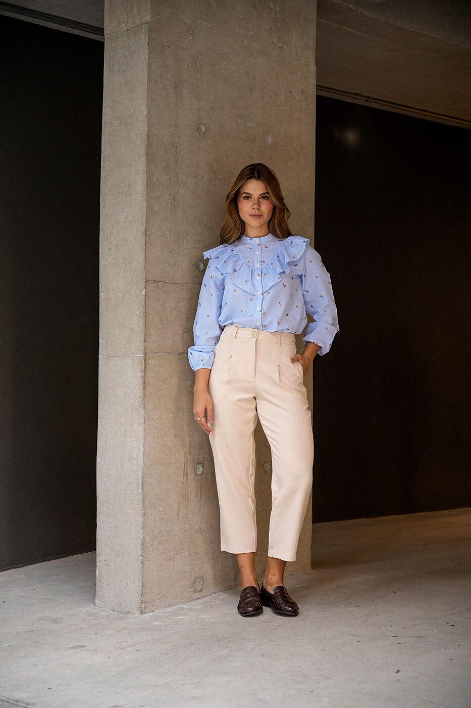 Calça Cenoura Creme