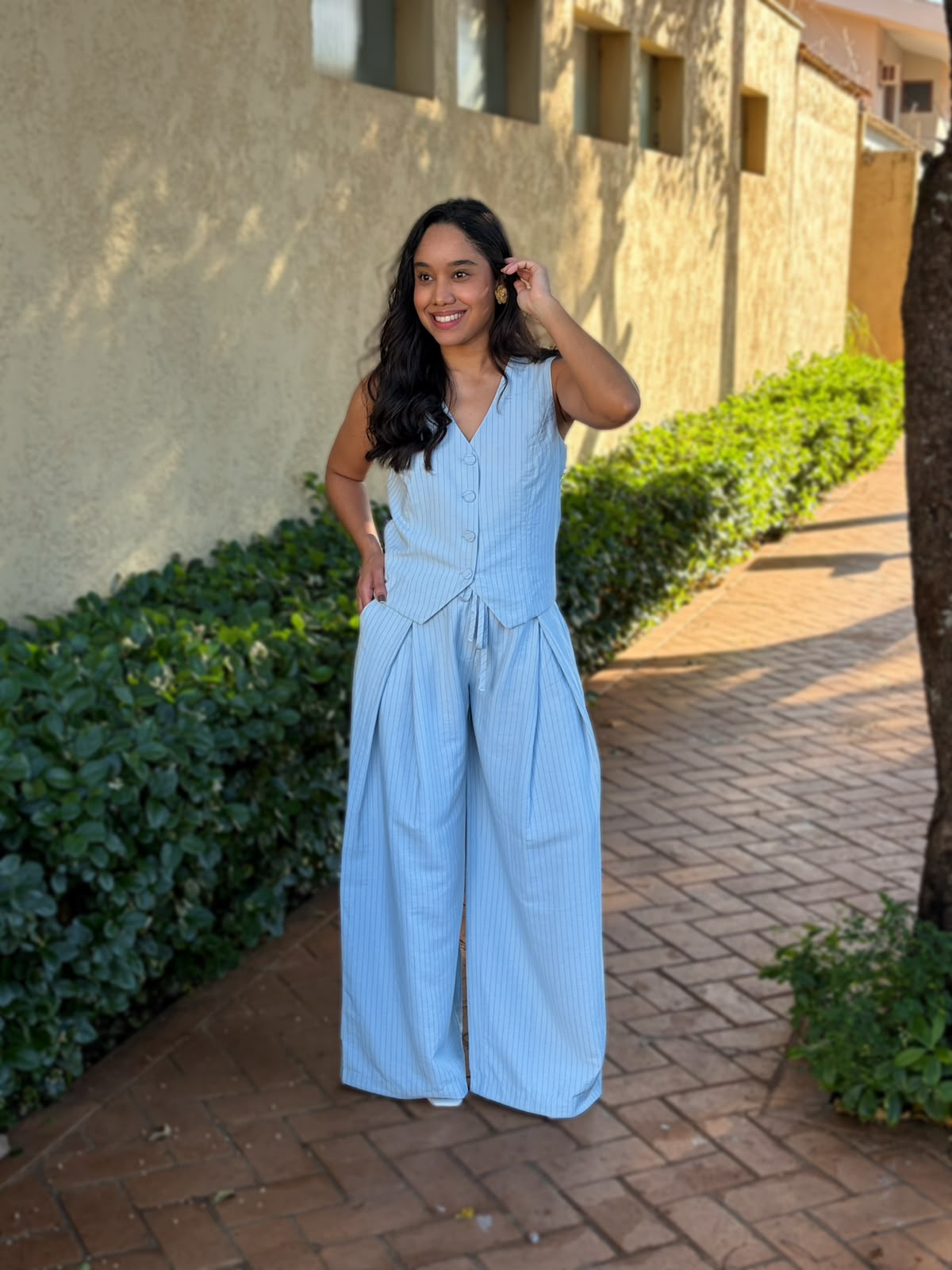 CALÇA AZUL BEBÊ
