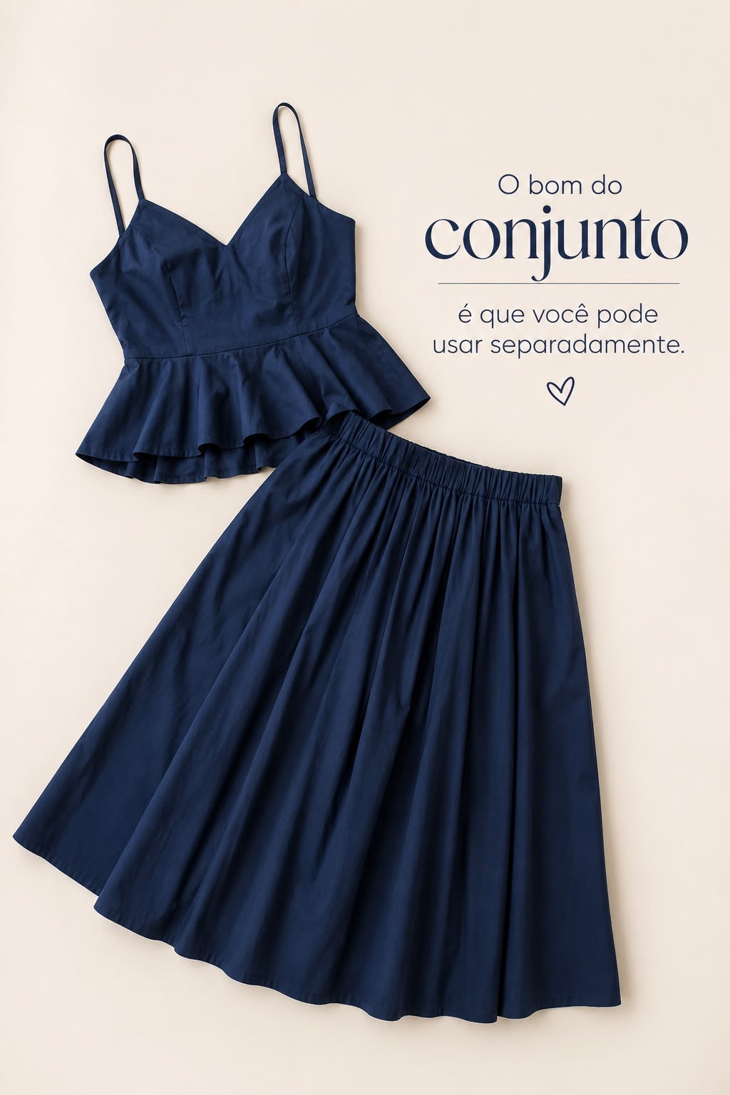 SAIA TRICOLINE AZUL MARINHO