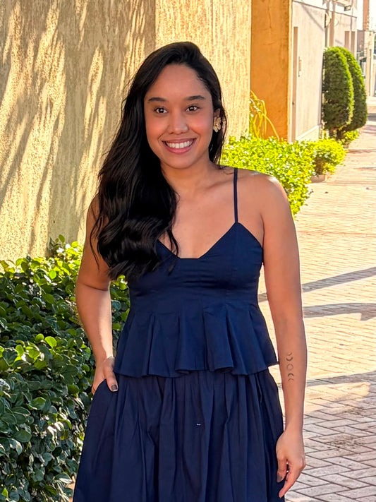 BLUSA TRICOLINE AZUL MARINHO