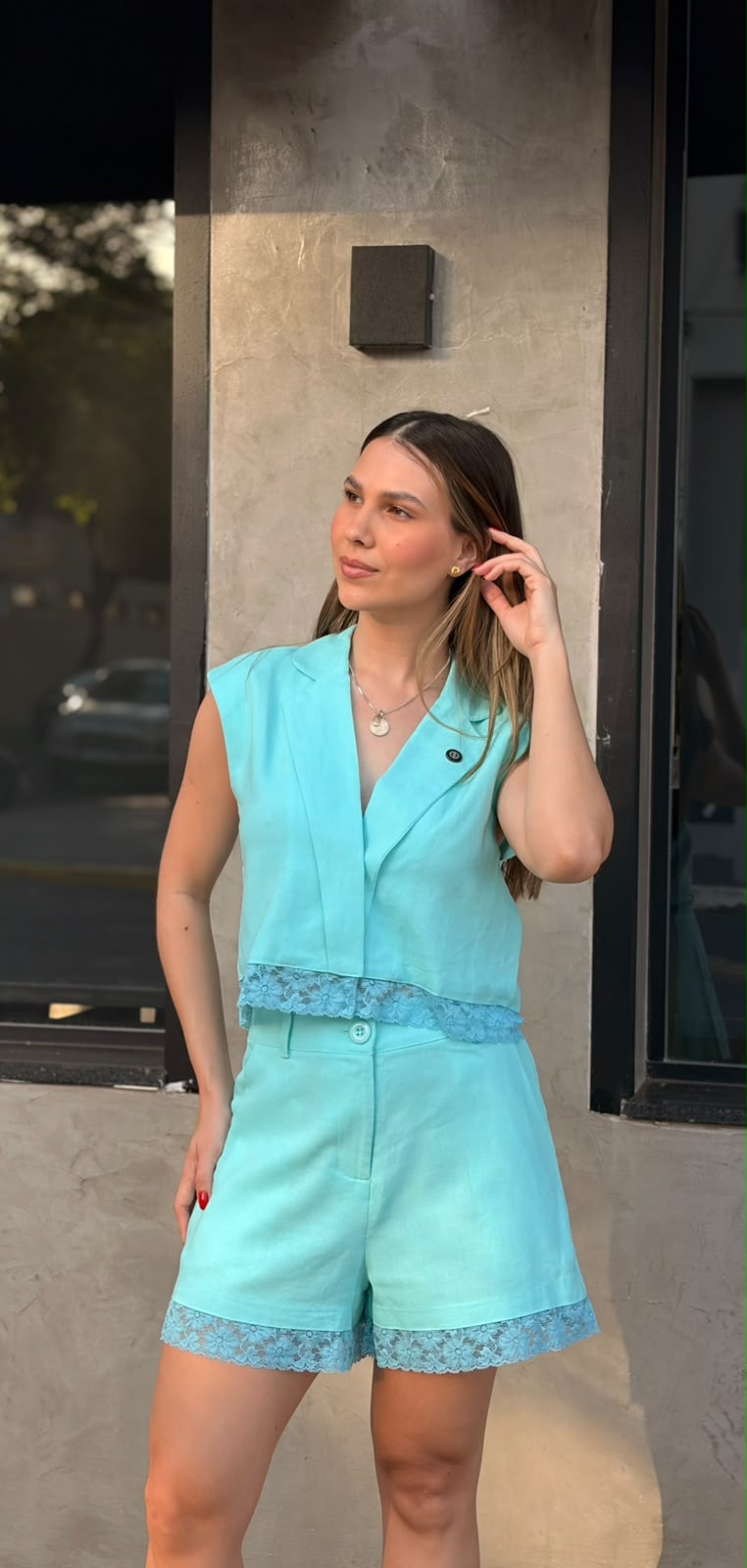 Colete Azul Turquesa