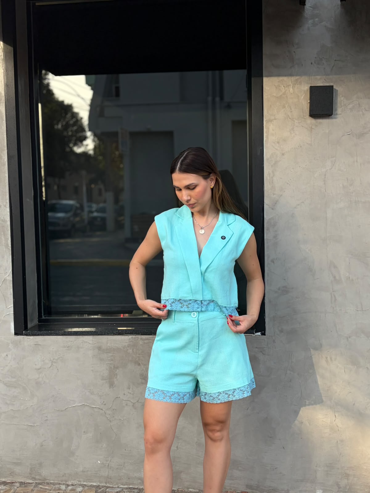Short Azul Turquesa