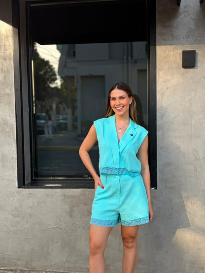 Short Azul Turquesa