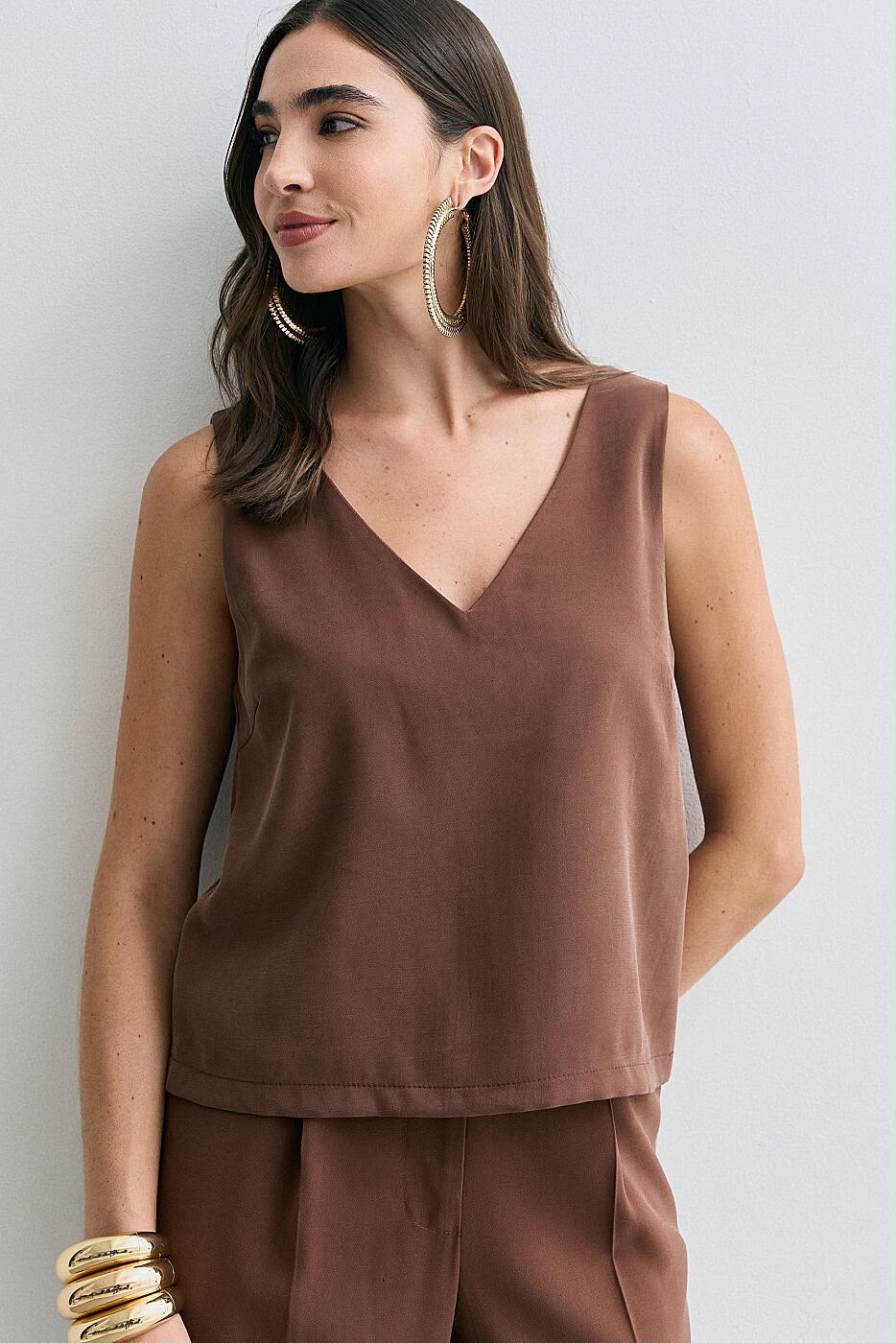 Blusa Decote V Duplo