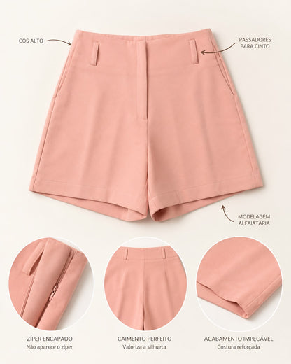 Short Alfaiataria Blush